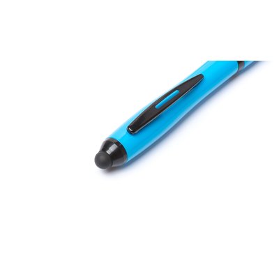 Bolígrafo en colores flúor con puntero y detalles en negro