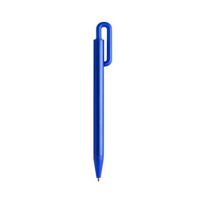 Bolígrafo en varios colores con original clip pulsador Azul