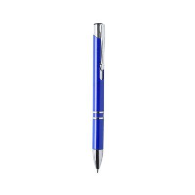 Bolígrafo varios colores con pulsador y clip cromados Azul