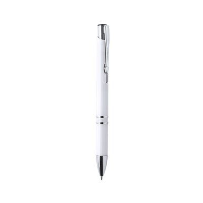 Bolígrafo varios colores con pulsador y clip cromados Blanco