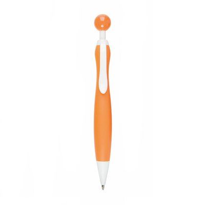 Bolígrafo con pelota combinado en blanco Naranja