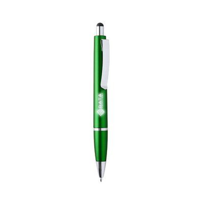 Bolígrafo con puntero con tu logo iluminado Verde