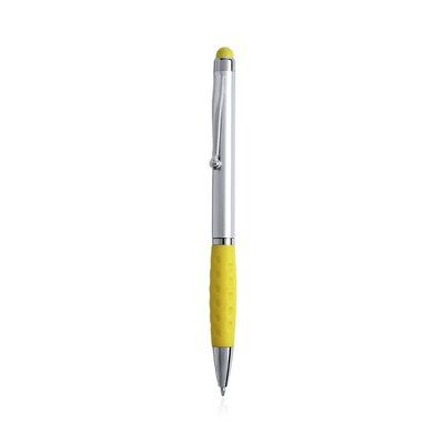 Boligrafo con puntero táctil de color Amarillo