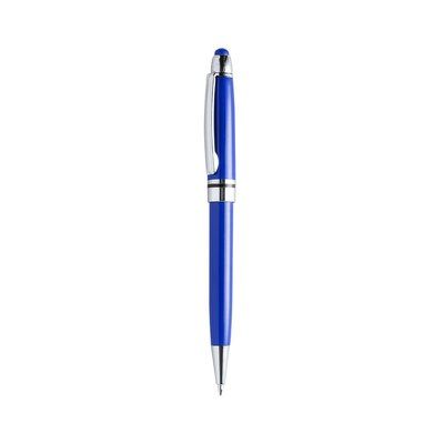 Bolígrafo con puntero táctil de colores con pulsador Azul