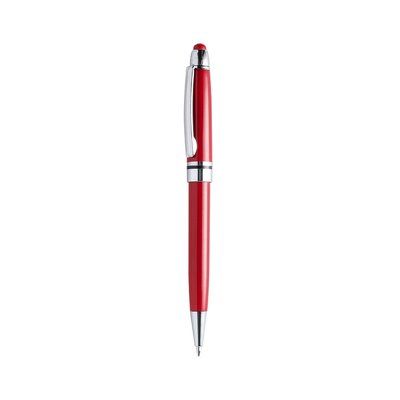 Bolígrafo con puntero táctil de colores con pulsador Rojo