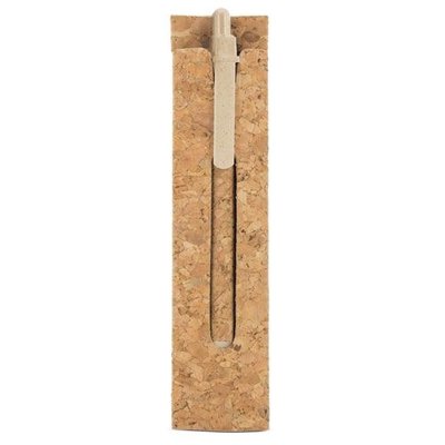 Bolígrafo de Corcho y Trigo/ABS con Funda