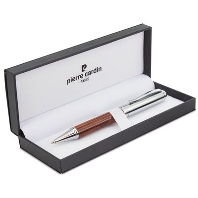 Bolígrafo Cromado de Madera Elegante PT
