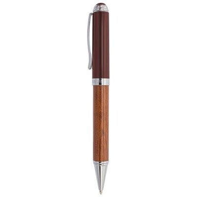 Bolígrafo Cromado de Madera Elegante