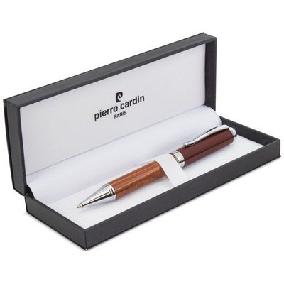 Bolígrafo Cromado de Madera Elegante