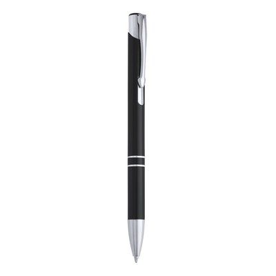 Bolígrafo con cuerpo de aluminio Negro TINTA AZUL