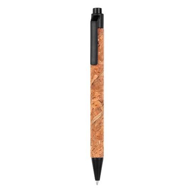 Bolígrafo Cuerpo Corcho con PP y Fibra de Trigo Negro