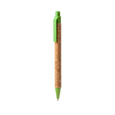 Bolígrafo con cuerpo de corcho Verde Oasis TINTA AZUL