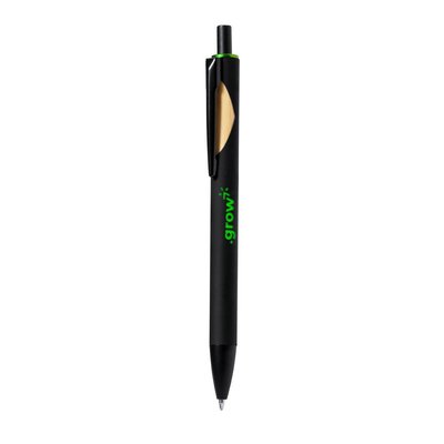 Bolígrafo Detalle Color a Juego Grabado Láser Verde