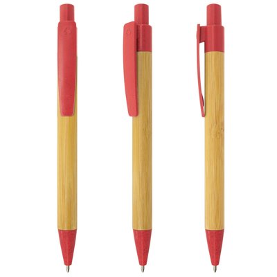 Bolígrafo ECO Bambú y Trigo Rojo