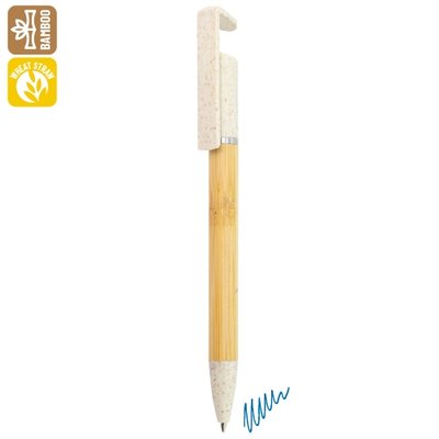 Bolígrafo Eco Bambú/Trigo con Soporte