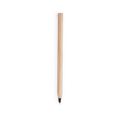 Bolígrafo ecológico en bambú con punta de colores  Negro
