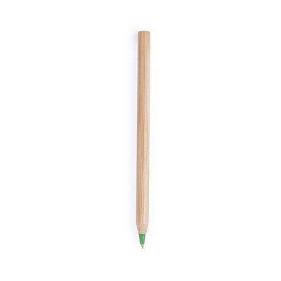 Bolígrafo ecológico en bambú con punta de colores  Verde