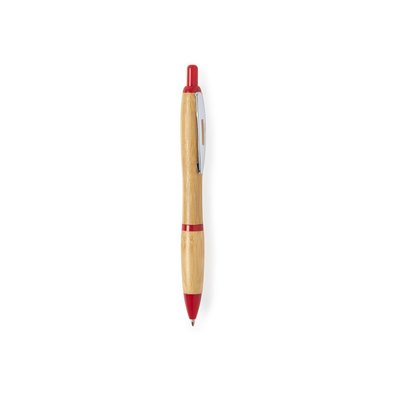 Bolígrafo ecológico de bambú Rojo