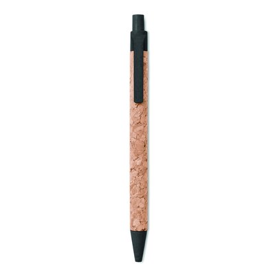 Bolígrafo ecológico de corcho con punta y clip de paja/abs