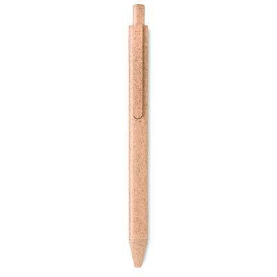 Bolígrafo ecológico de fibra de paja y ABS Naranja
