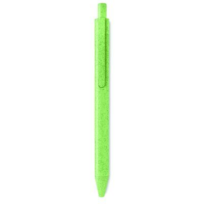 Bolígrafo ecológico de fibra de paja y ABS Verde