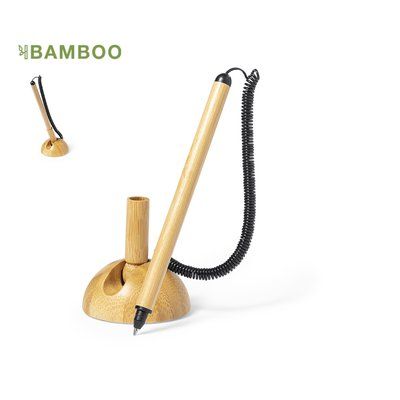 Bolígrafo Extensible con Soporte Bambú