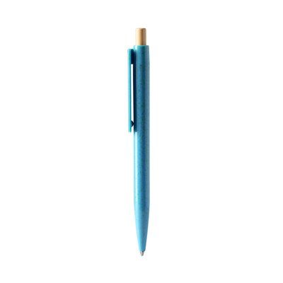 Bolígrafo de fibra de trigo con pulsador de bambú Royal Claro Tinta Azul