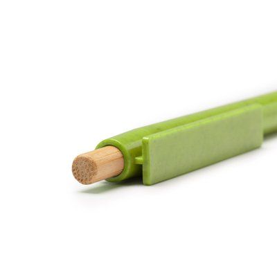 Bolígrafo de fibra de trigo con pulsador de bambú