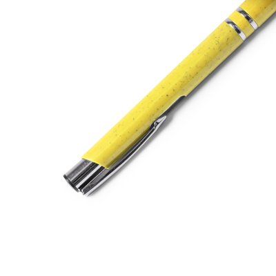 Bolígrafo de fibra de trigo con pulsador