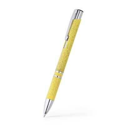 Bolígrafo de fibra de trigo con pulsador