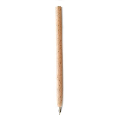 Bolígrafo fino de madera y tinta negra Madera