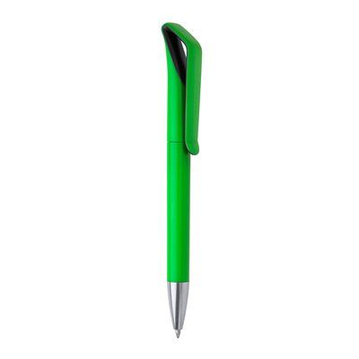 Bolígrafo giratorio acabado brillo NEGRO/VERDE HELECHO Tinta Azul