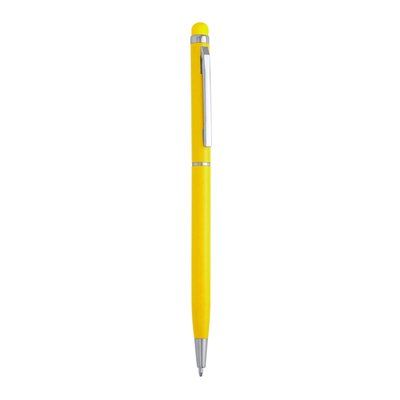 Bolígrafo giratorio de aluminio Amarillo TINTA AZUL