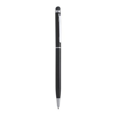 Bolígrafo giratorio de aluminio Negro TINTA AZUL