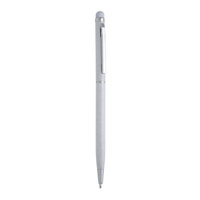 Bolígrafo giratorio de aluminio Plata TINTA AZUL