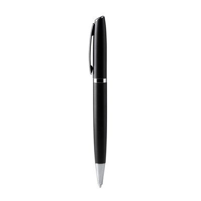 Bolígrafo giratorio reciclado Negro Tinta Azul