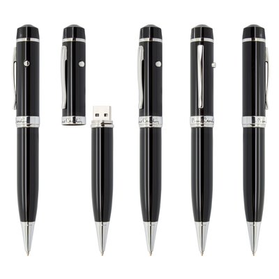 Bolígrafo Láser y USB 32GB Negro