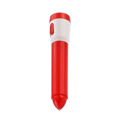 Bolígrafo Linterna LED con Capucha Rojo