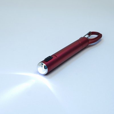 Bolígrafo con linterna LED y mosquetón