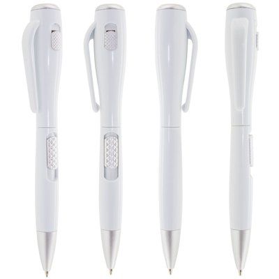 Bolígrafo con Linterna LED Blanco