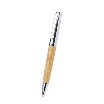 Bolígrafo de Metal y Bambú Elegante