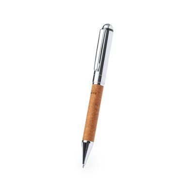 Bolígrafo de Metal con Cuero Reciclado