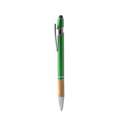 Bolígrafo de metal con puntero táctil Verde Helecho Tinta Azul