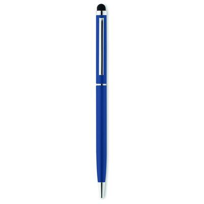 Bolígrafo metálico con puntero táctil Azul