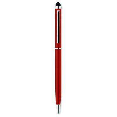 Bolígrafo metálico con puntero táctil Rojo