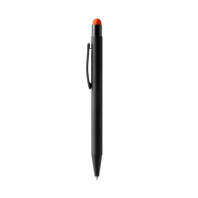 Bolígrafo metálico especial marcaje láser Naranja Tinta Azul