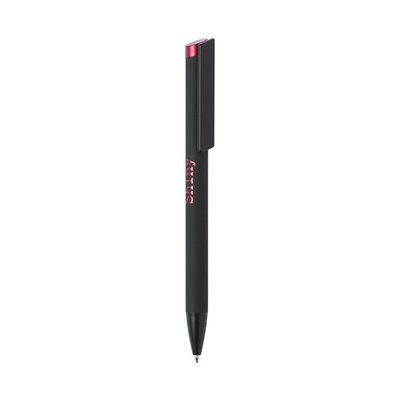 Bolígrafo metálico especial para grabado láser con pulsador de color Rojo