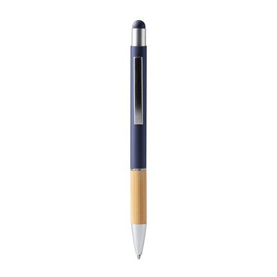 Bolígrafo metálico mate con bambú Marino Tinta Azul