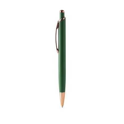 Bolígrafo metálico mate con detalles cobre Verde Oscuro Tinta Azul