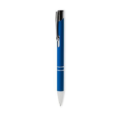 Bolígrafo metálico con pulsador cromado Royal TINTA NEGRA